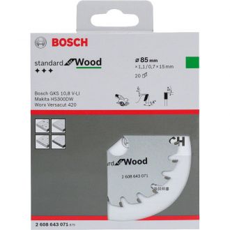 BOSCH 博世 木工圓鋸片 GKS 12V-LI適用 Standard for Wood