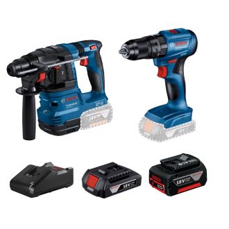 【全港獨家孖裝】BOSCH 博世 18V GBH 185-LI 油壓鑽 + GSB 185-LI 衝擊鑽雙電套裝 （2ah及3Ah電池）