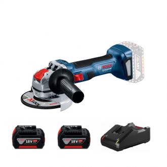 【香港行貨首發】BOSCH 博世 18V  X-LOCK 充電式磨機 GWX 180-LI （4.0Ah雙電套裝）（5“／125mm）