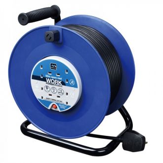 Masterplug 4 X 13A 50米拖轆 藍黑色 HDCC5013/4BL