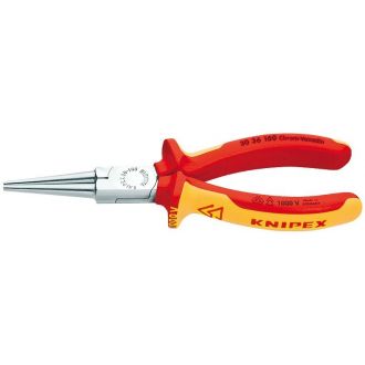 德國 KNIPEX 6" 絕緣柄圓咀鉗 3036160