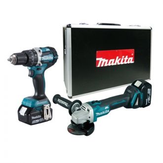 Makita 牧田 18V 充電式工具套裝 (衝擊鑽+角磨機) DLX2178T