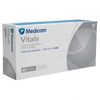 MEDICOM Vitals™ 無粉PVC檢查手套 1209