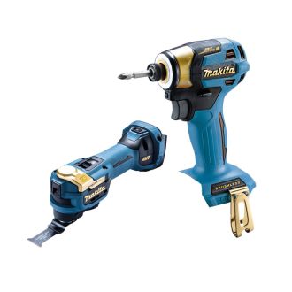 【20周年限量記念版-豪華組合】Makita 牧田 DTM52ZX1PB 18V 萬用寶 多功能切割打磨機 + DTD173ZPB  衝擊起子機 (淨機) 進寶•藍 (預計2月到貨)