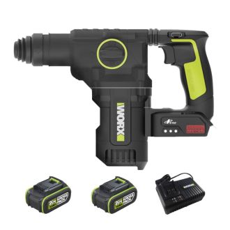 WORX WU385.3 20V 無刷鋰電集塵油壓鑽 連5.0Ah電池 油壓鑽配備集塵功能