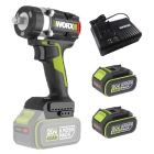 WORX 威克士 20V 700牛頓米無刷衝擊扳手 WU270.3 （5.0ah 雙電套裝）