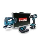 Makita 牧田 DLX2437TX1 18V 起子電鑽 DDF484+曲線鋸 DJV182 套裝