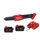 Milwaukee 美沃奇 M18 FDGRB-0X0-202 - M18 FUEL™ 無碳刷速停直柄電磨機 (推制開關) (4.0Ah電池 x 2 及充電器套裝)