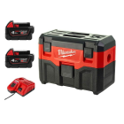 Milwaukee 美沃奇 M18 VC-2-202 - M18™ 乾濕兩用吸塵器 (4.0Ah電池 x 2 及充電器套裝)