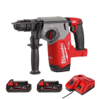 Milwaukee 美沃奇 M18 FHX-0X0-202 - M18 FUEL™ 無碳刷 26mm SDS-Plus 四坑油壓鑽 (3模式) (2.0Ah電池 x 2 及充電器套裝)