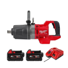 Milwaukee 美沃奇 M18 ONEFHIWF1DS-0C0-202 - M18 FUEL 無碳刷 1" D 型手柄短頭高扭力衝擊扳手 (4.0Ah電池 x 2 及充電器套裝)
