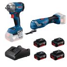 【優惠孖裝】Bosch 博世 18V 無刷衝擊扳手 GDS 18V-350 + 多功能切割機萬用寶 GOP 185-LI