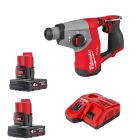 Milwaukee 美沃奇 M12 FUEL™ 無碳刷 16mm SDS-Plus 四坑錘鑽 (4.0雙電套裝) M12 FHAC16-402