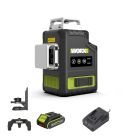 WORX 威克士 WU005 20V 12線綠光貼牆平水儀 (包含腳架與掛牆架) (2.0Ah 電池 x 1 及充電器) 