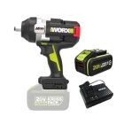 WORX 威克士 1300牛頓米無刷衝擊扳手 (4分頭) WU272.6 (6.0Ah單電套裝)